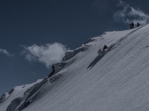 Ian Nicholson on the Tszil glacier