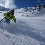 Chris Marshall skis Equinox on Mount Chief Pascall