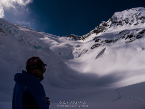 Jeff Witt; NE Glacier, Cayoosh Peak; photo: Chris Marshall
