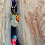 Clients and Guide in Training, Chris Hills, while on a trip in the San Rafael Swell with Gaar Lausman. Photo by Gaar Lausman