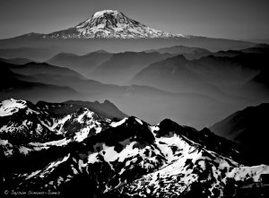 Honorable mention: mt. adams as viewed from camp muir on mount rainier. Photo by Jayson Simons-Jones, American mountain guide/ifmga guide