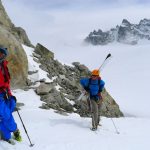 Descending the Breche Puiseux via the Mont Mallet Glacier with Marc Chauvin, Danny Ozment, Andrew Eisenstark, and Mark Synnott