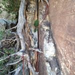 What happens to your rope when you pull it down from a rappel in Red Rocks. Aargh!
