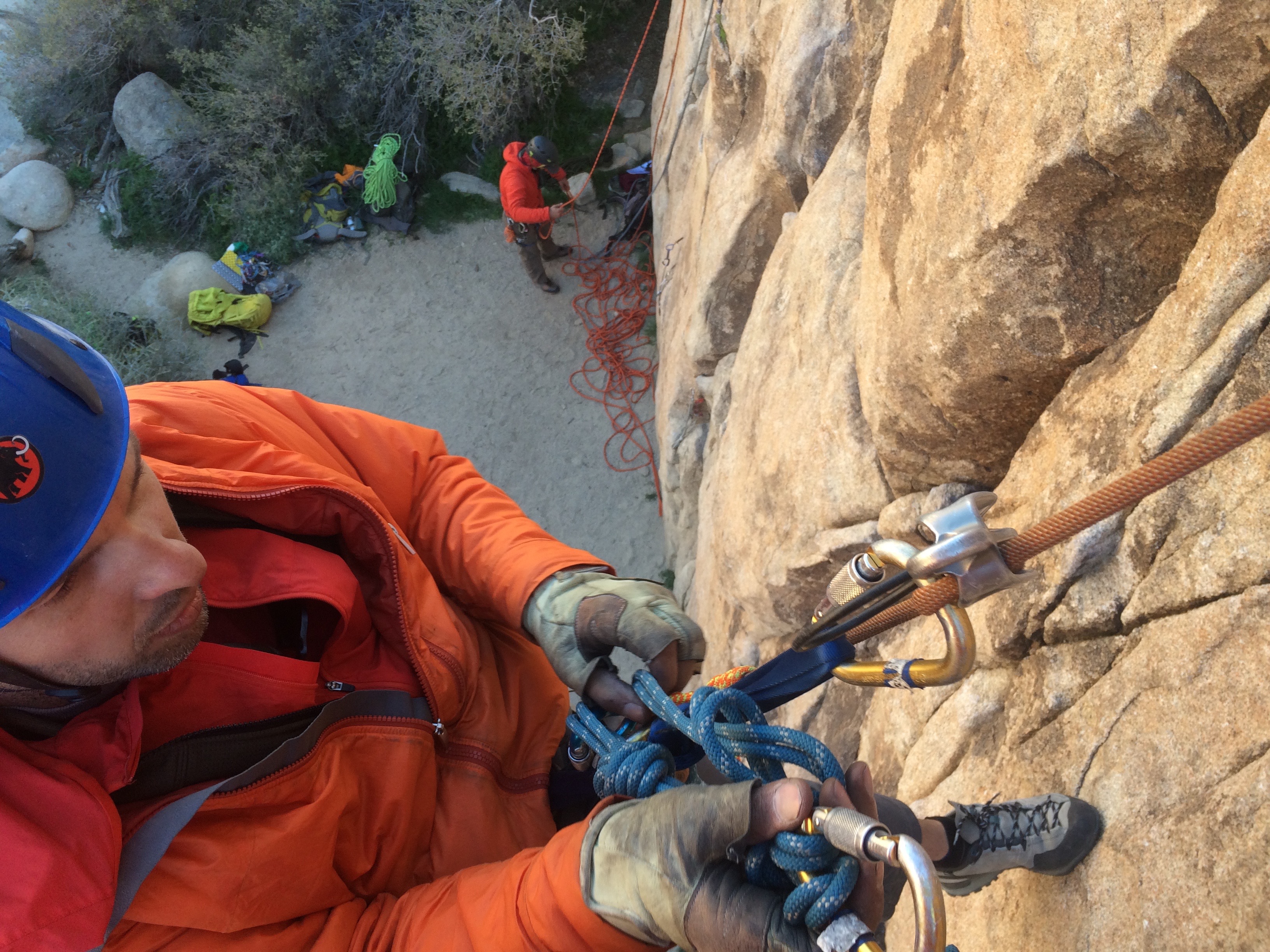 Dave Richards practicing the rescue drill